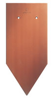 Dachówka karpiówka Ambiente Krój w formie szpica czerwień naturalna (fot. Creaton)
