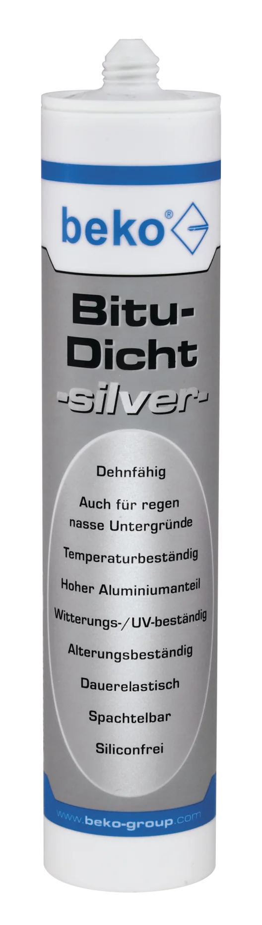 beko Bitu-Dicht Silver – srebrny kartusz 310 ml bitumicznej masy uszczelniającej