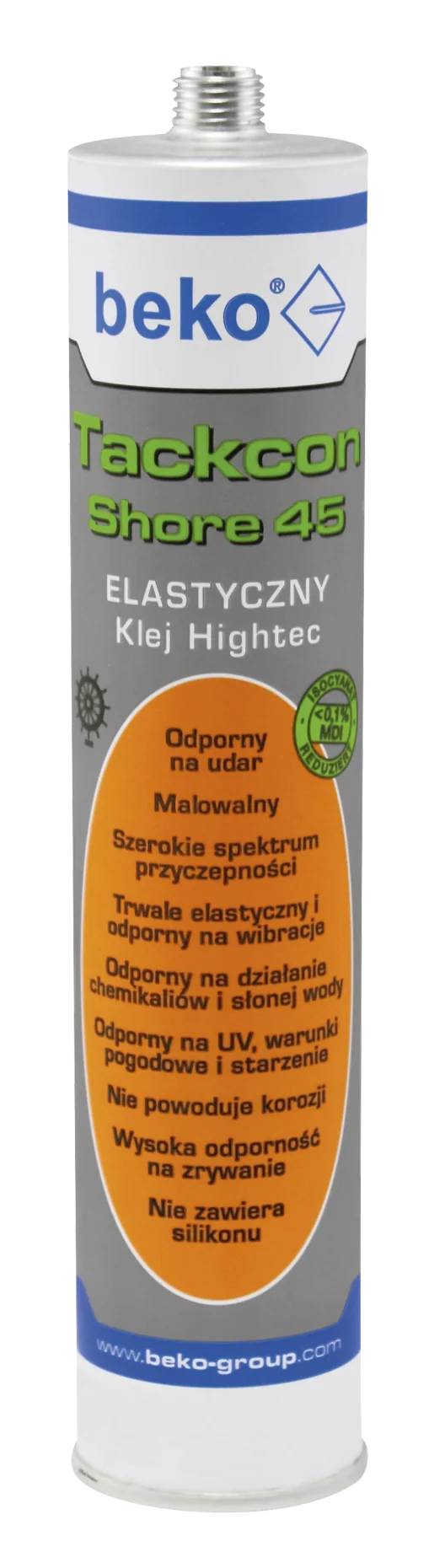 beko Tackcon Shore 45 elastyczny klej Hightec – biały kartusz 310 ml