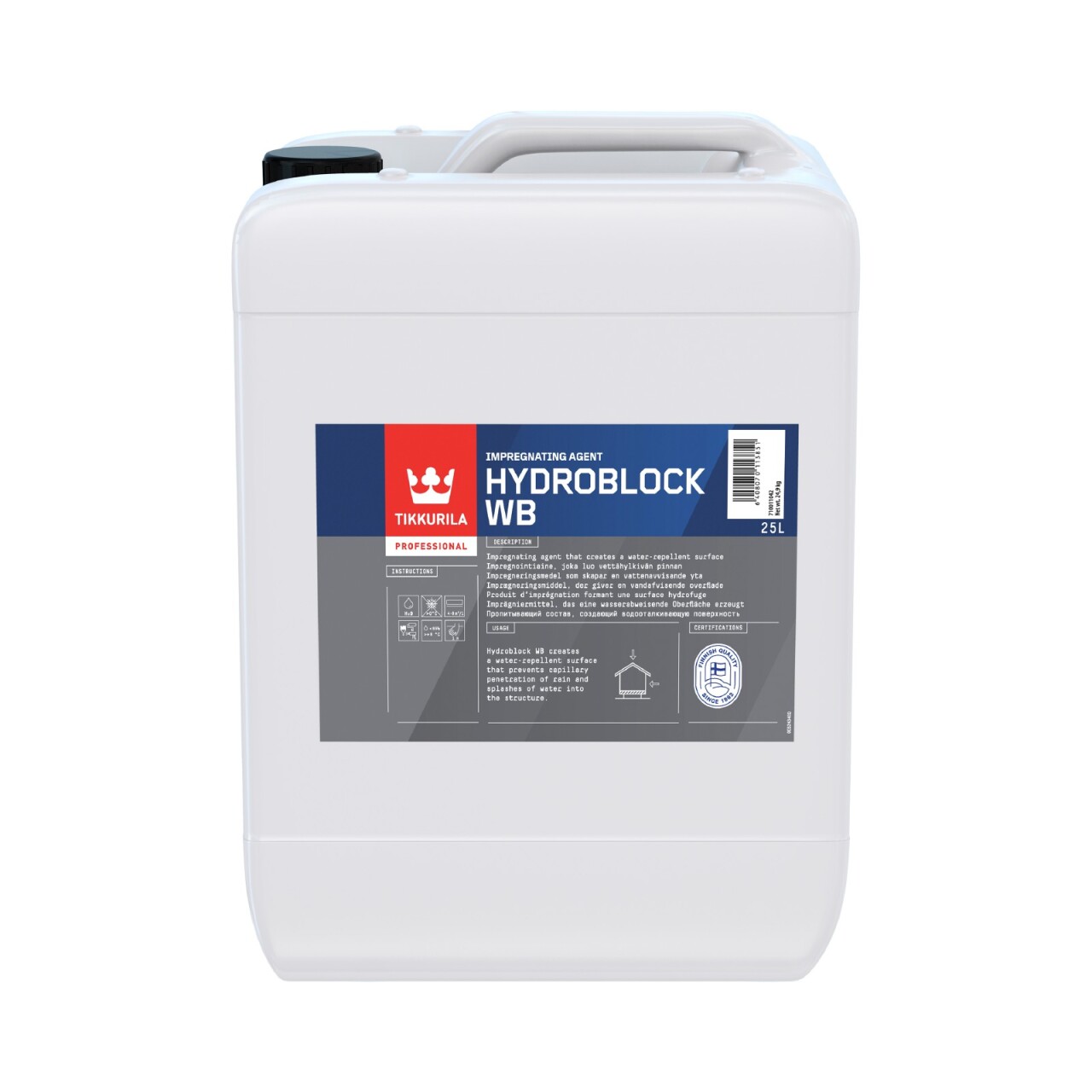 Tikkurila HydroBlock WB – kanister 25 l bezbarwnego impregnatu hydrofobowego