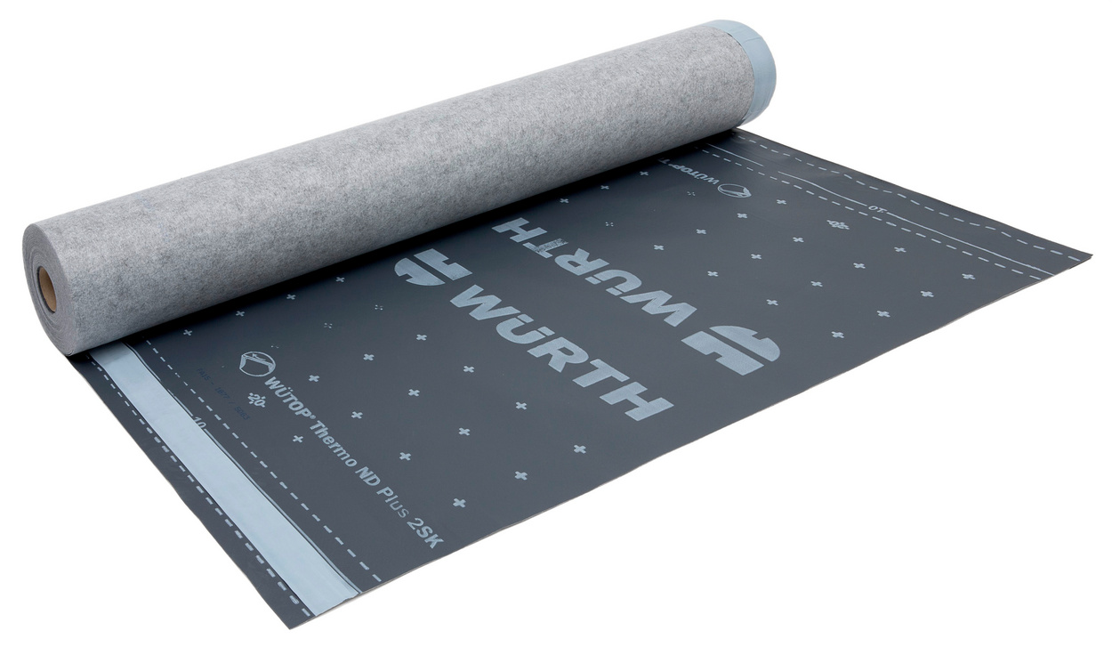 Rolka membrany dachowej WÜTOP Thermo ND Plus 2SK z logo Würth