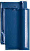 Dachówka holenderska płaska Futura Noblesse niebieska glazurowana (fot. Creaton)