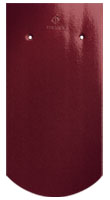 Dachówka karpiówka wieżowa Manufaktur Finesse czerwień winna glazurowana (fot. Creaton)