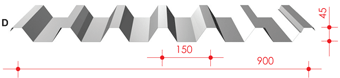 Profile trapezowe osłonowe dachowe BTD 45