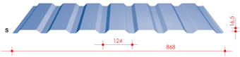 Profile trapezowe osłonowe ścienne BTS 18.124