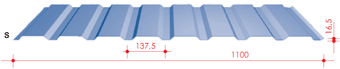 Profile trapezowe osłonowe ścienne BTS 18.138